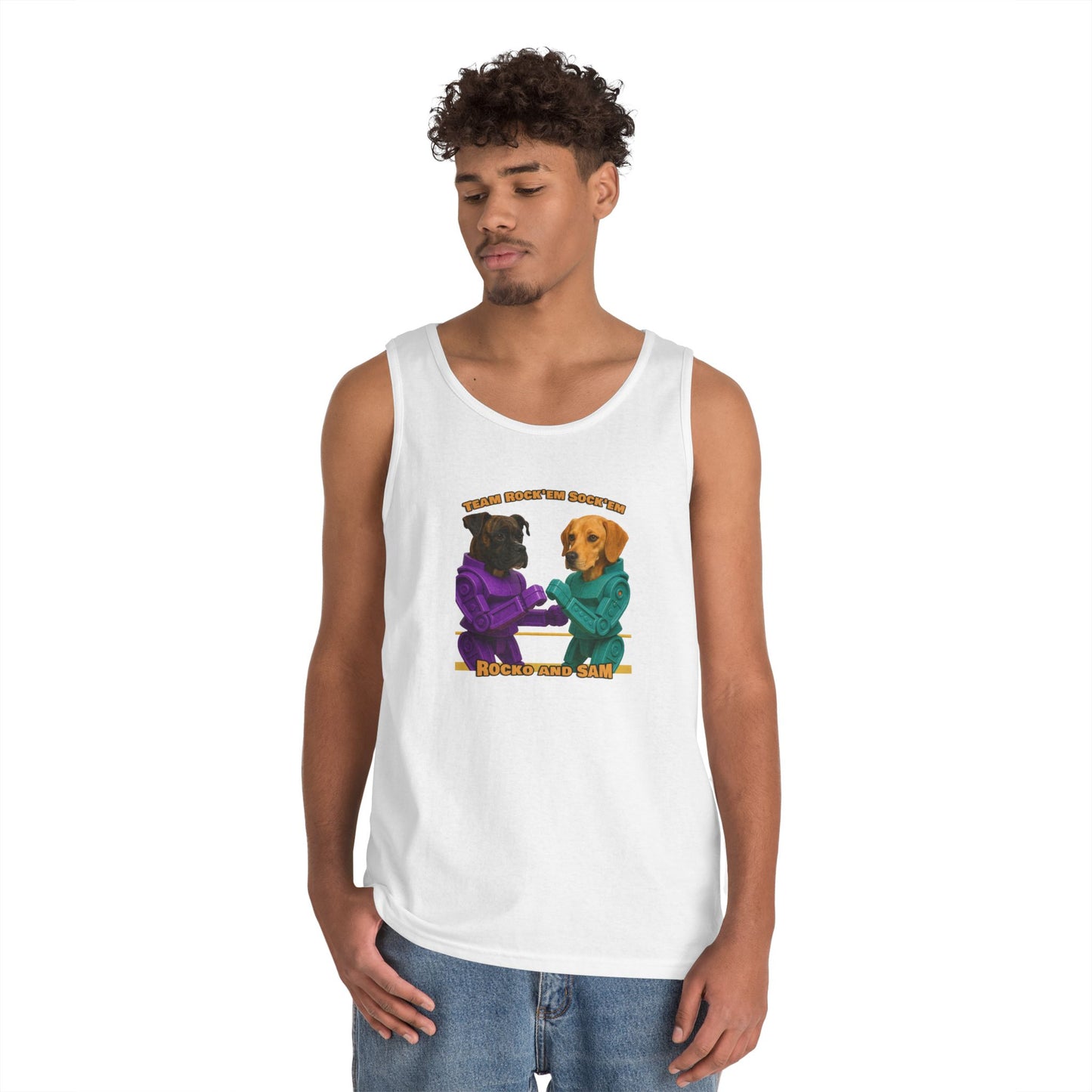 ROCKO SAM Unisex Heavy Cotton Tank Top