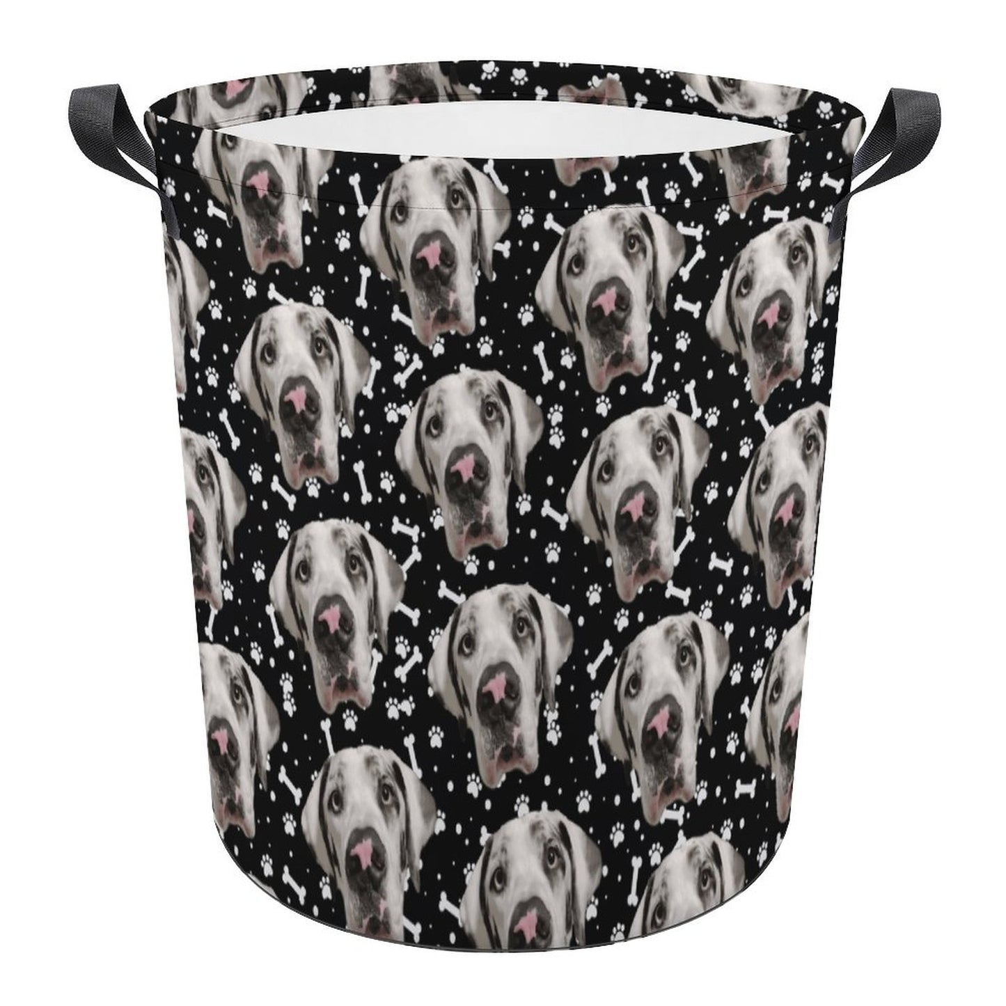 FACE w PAWS-n-BONES Collapsible  Basket