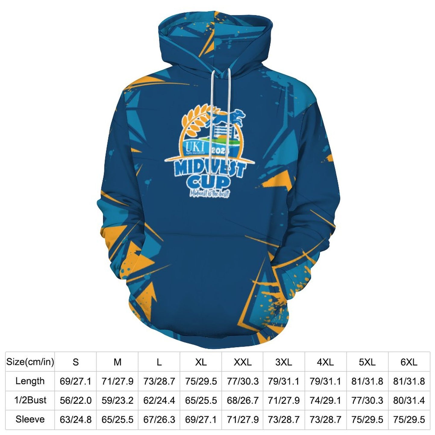 230gsm Men's Cool Hoodie with Double-layer Cap (All-Over Printing)