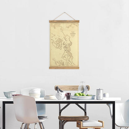 Framed Flax Painting Wall Decor