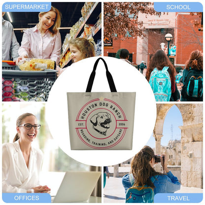 HOUSTON DOG RANCH Large One Shoulder Shopping Bag (All-Over Printing)