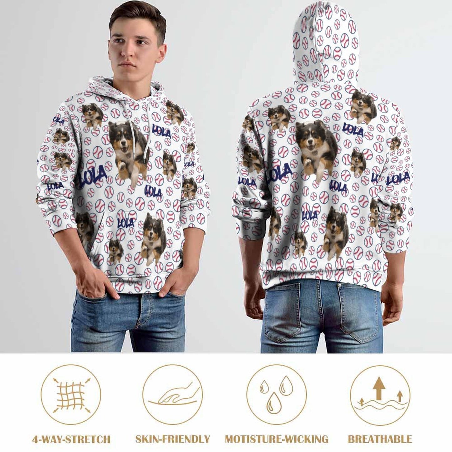 Custom Hoodie FACE PATTERN