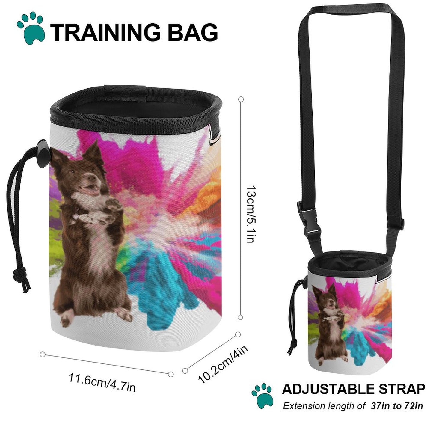 Color Splash Dog Treat Training Bag