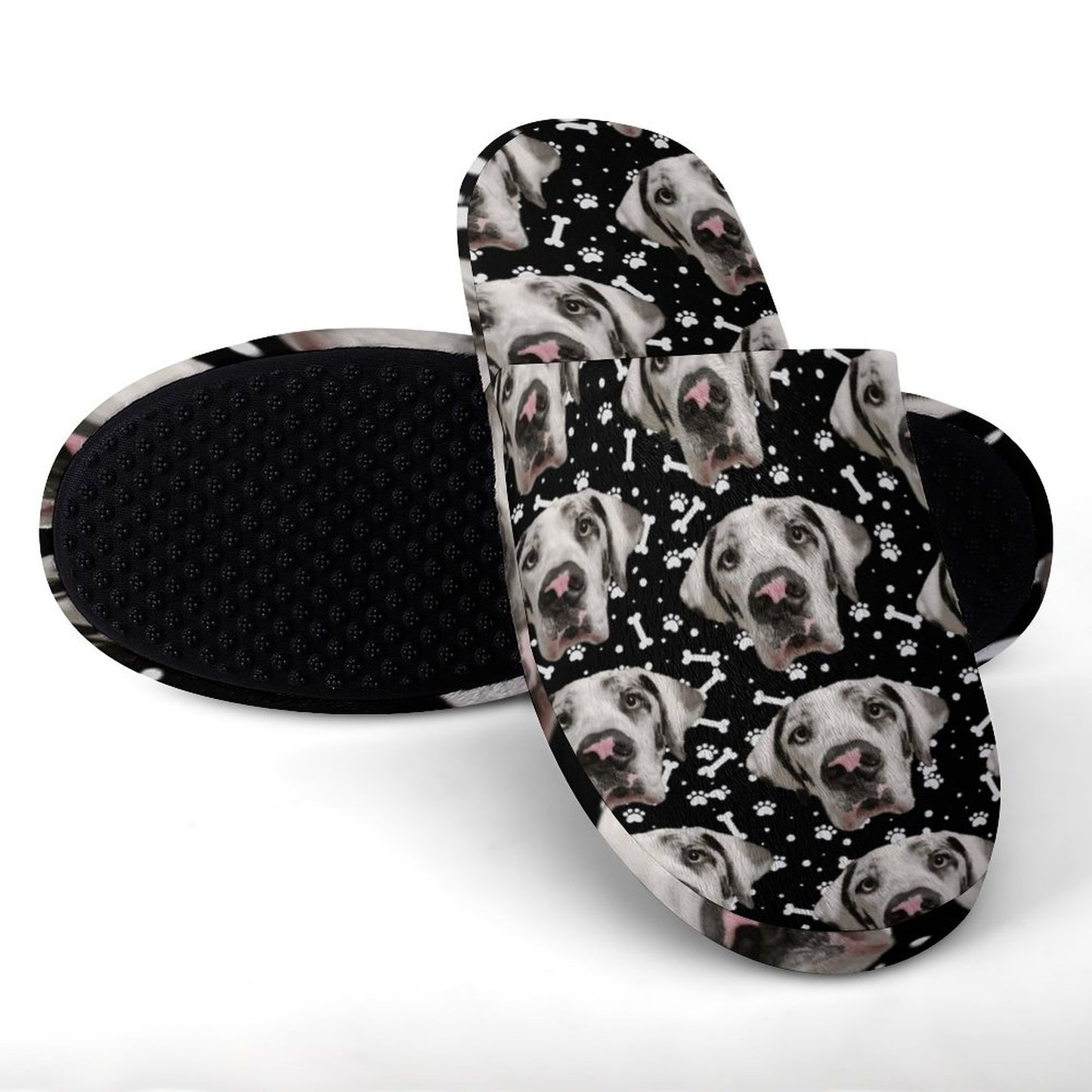 FACE w PAWS-n-BONES Mens Slippers