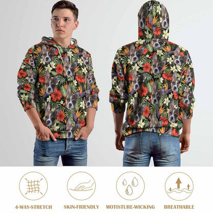 HAWAIIAN STYLE FACE -  Printed Hoodie for Men