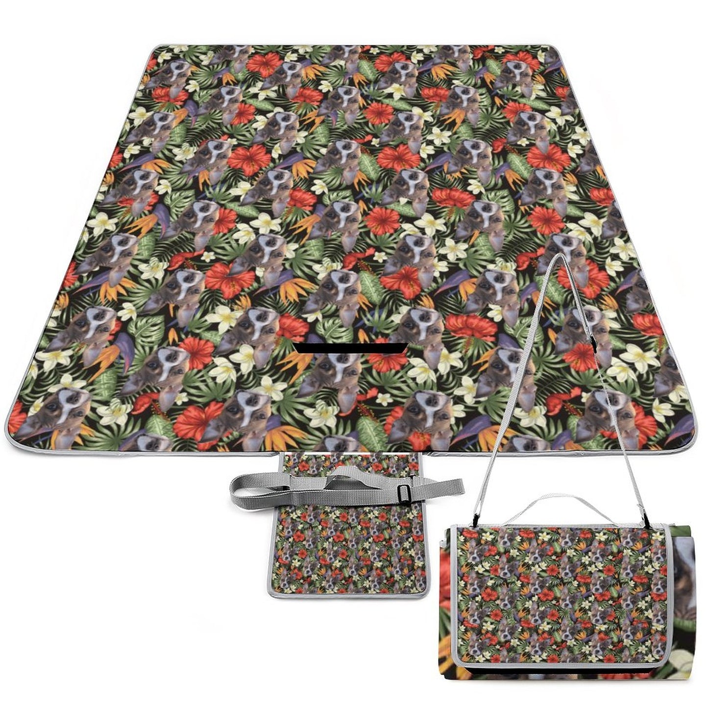 HAWAIIAN STYLE FACE - Square Picnic Mat