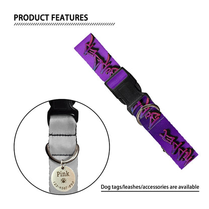 BORDER WHIPPET Collar - Graffiti Style