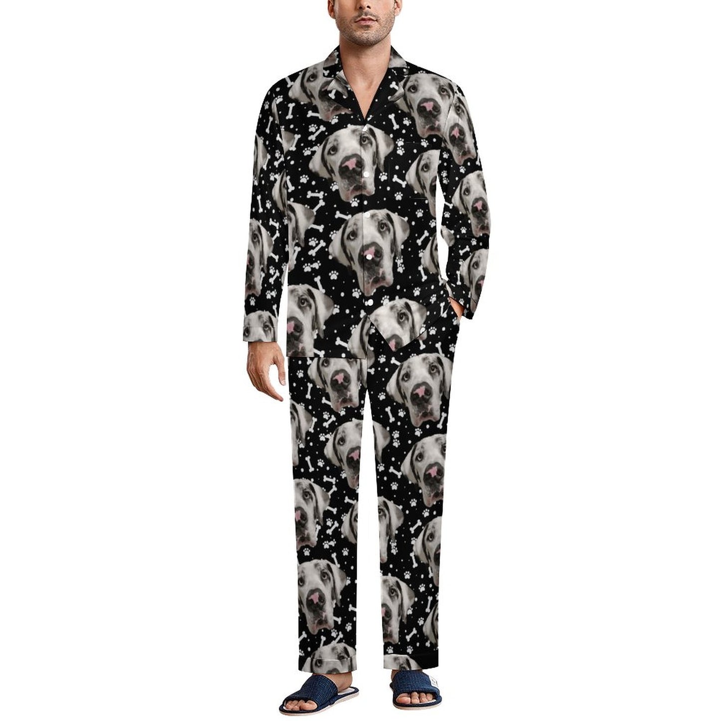 FACE w PAWS-n-BONES  Mens PJs