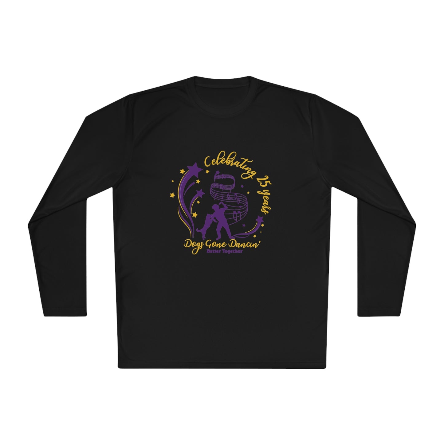 Purple - Dogs Gone Dancin' Unisex Lightweight Long Sleeve Tee