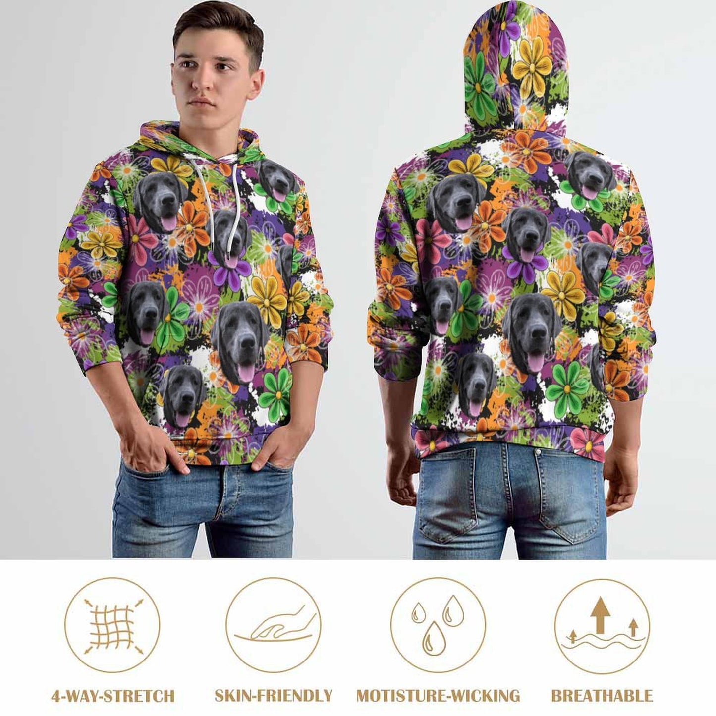 Custom Hoodie FACE PATTERN