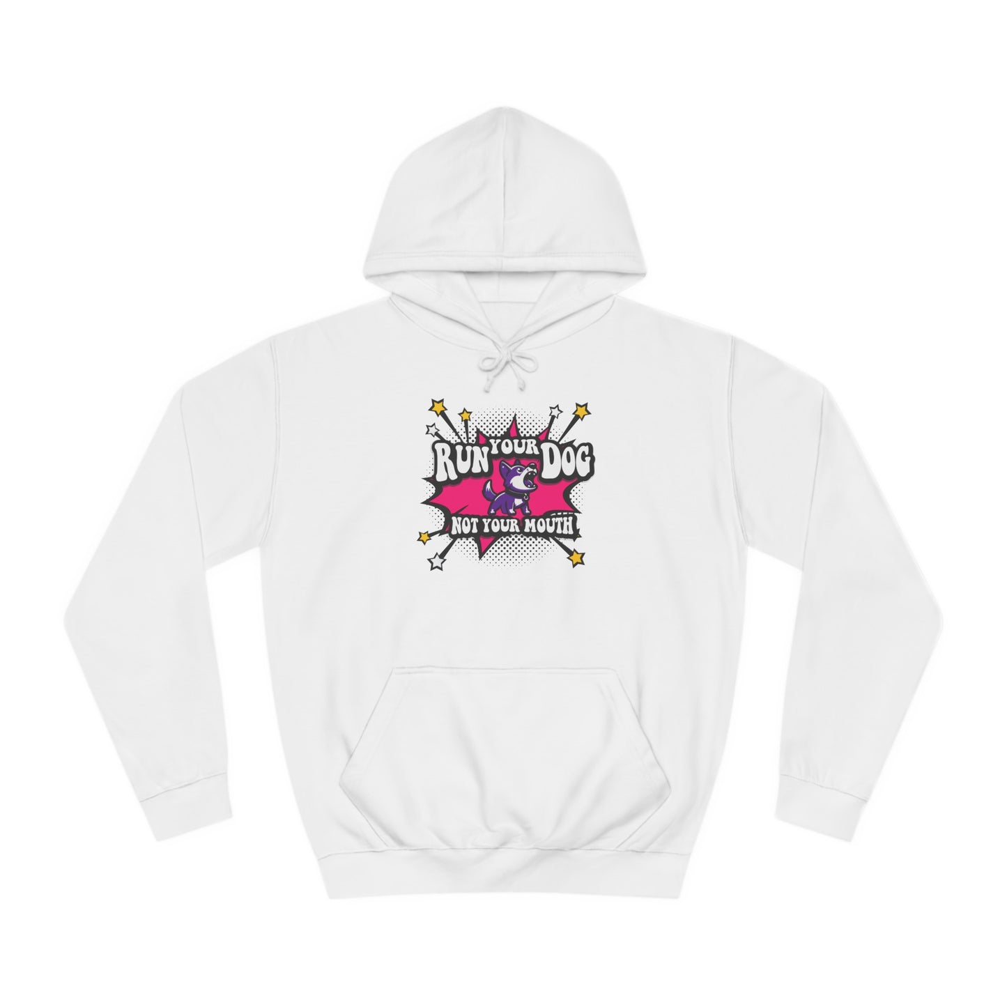 RUN YOUR DOG - Comic Unisex College Hoodie