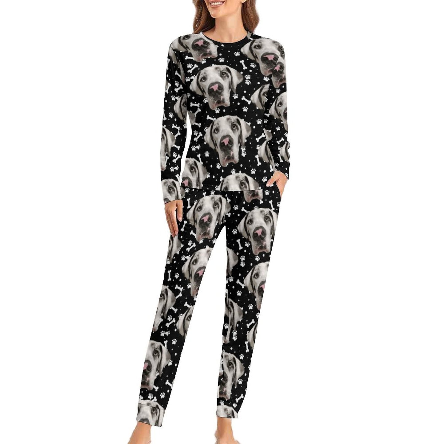 FACE w PAWS-n-BONES Women's 2-Piece Pj Set