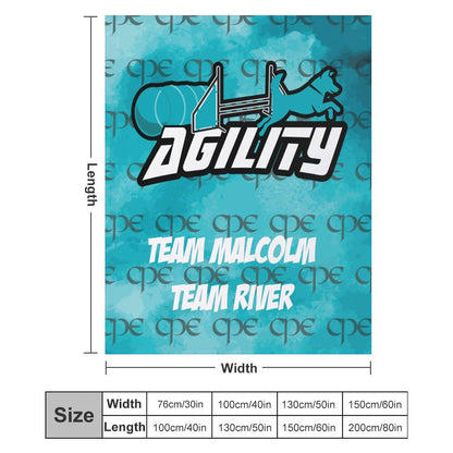 Team Malcolm and Team River Throw Blanket-60"x80"