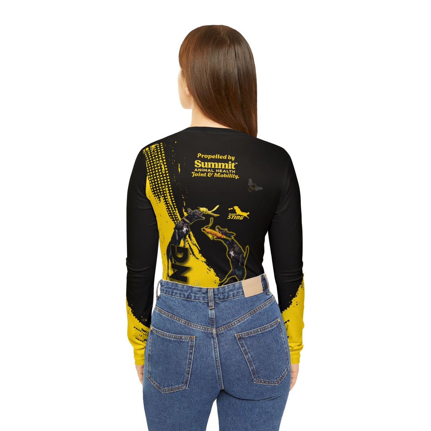 STYNG Women's Long Sleeve V-neck Shirt