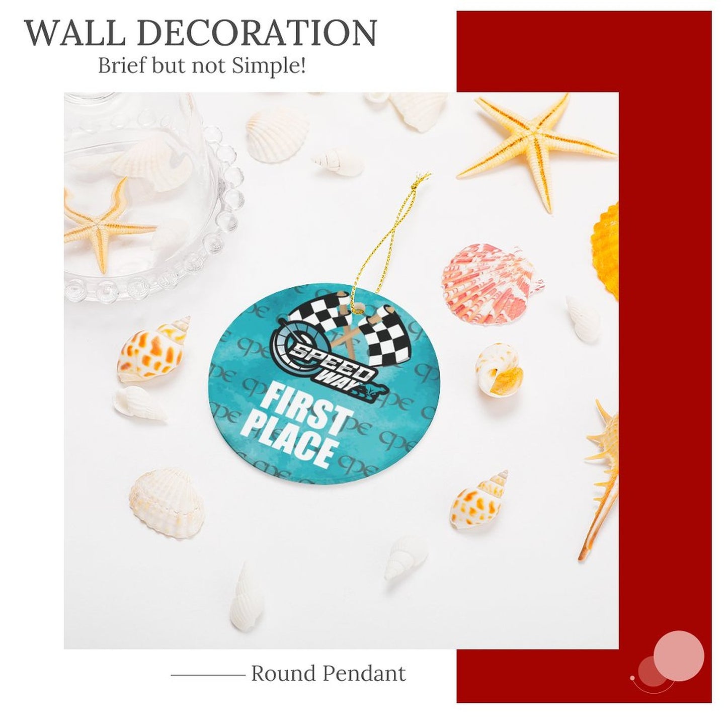 Round Ceramic Christmas Decorations