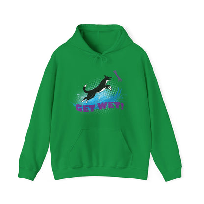 *Get Wet* SMOOTH BORDER COLLIE - Unisex Heavy Blend™ Hooded Sweatshirt