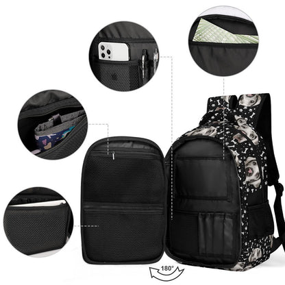 FACE w PAWS-n-BONES Multi-Pocket Travel Bag