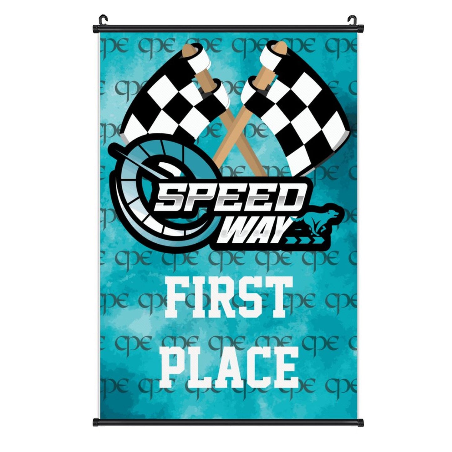 CPE SPEEDWAY AWARD Canvas Hanging Poster with Scrolls-16"x24"