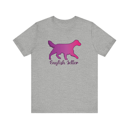 ENGLISH SETTER  Silhouette Unisex Jersey Short Sleeve Tee