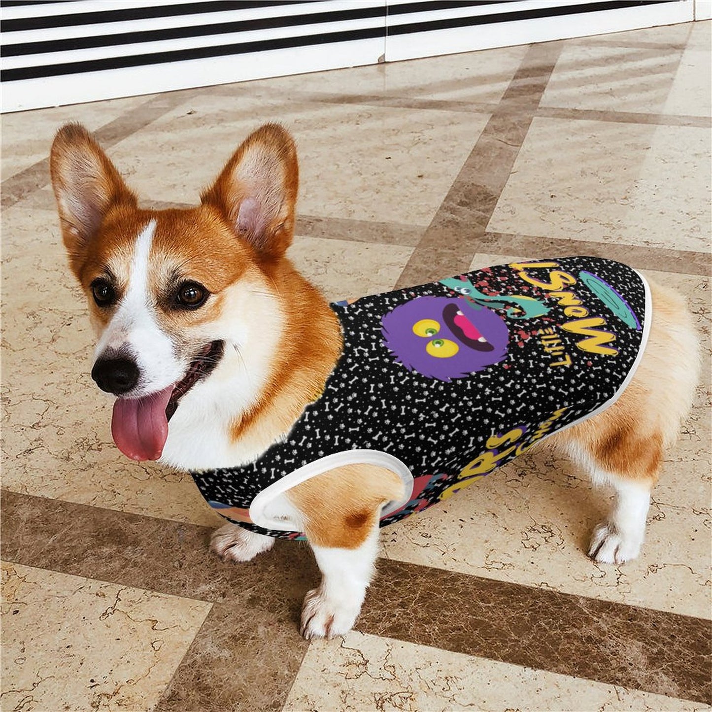 LITTLE MONSTERS Custom Dog Vests-Fully Printed Mesh Pet Tank Tops