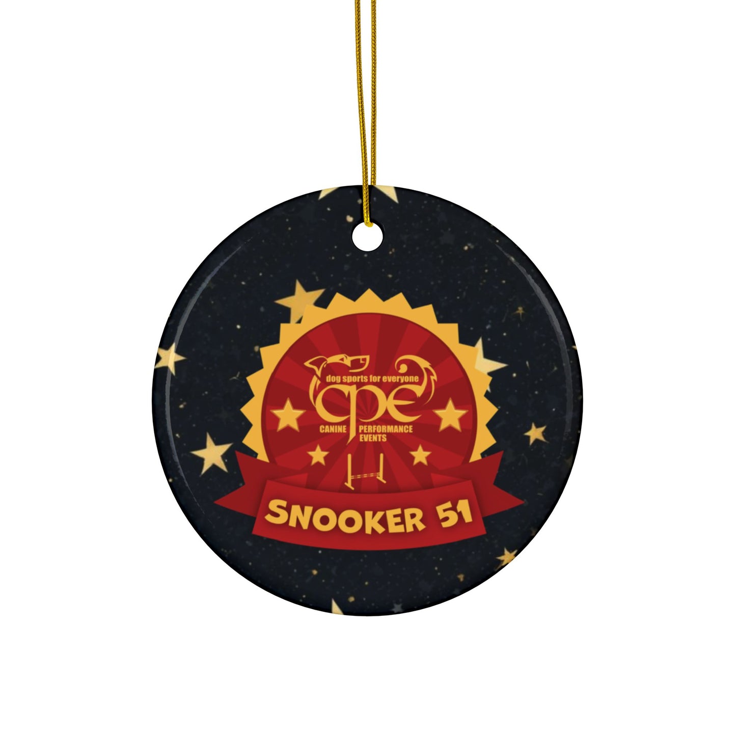 CPE SNOOKER 51 Ceramic Ornaments, 2-Side Print, (1pc, 3pcs, 5pcs, 10pcs)