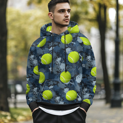 Men's raglan hooded sweatshirt