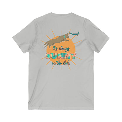 SUNNY Unisex Jersey Short Sleeve V-Neck Tee