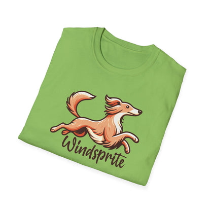 Cute WINDSPRITE - Silken Windhound Waving Unisex Softstyle T-Shirt