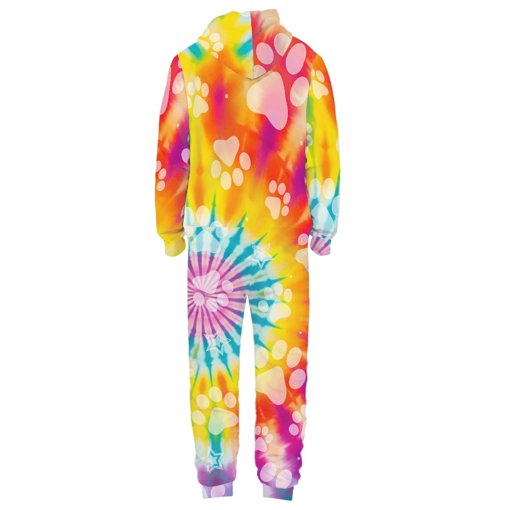 Women's hooded long sleeve jumpsuit