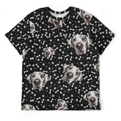 FACE w PAWS-n-BONES  Women Short Sleeve Shirt