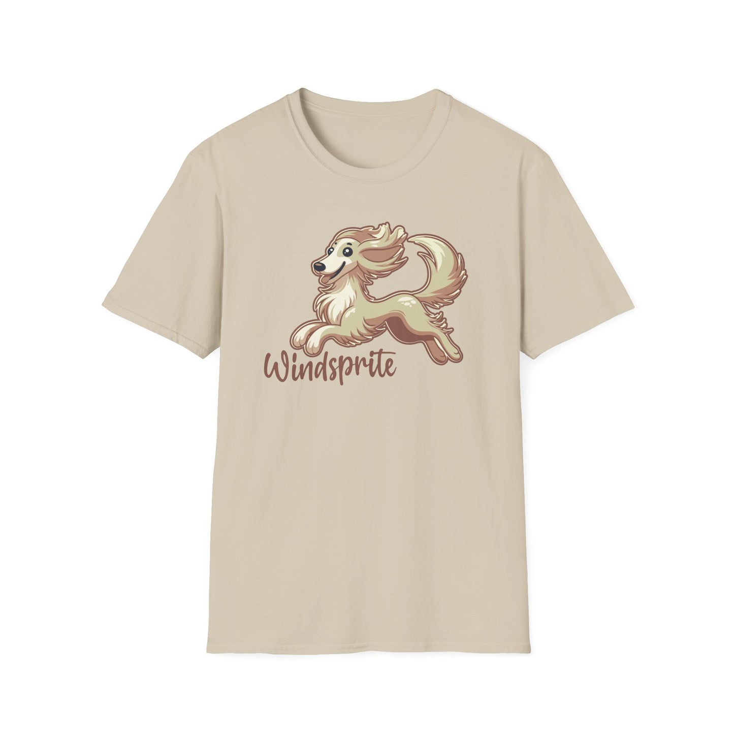 FUN WINDSPRITE - Silken Windhound Waving Unisex Softstyle T-Shirt