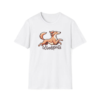 Cute WINDSPRITE - Silken Windhound Waving Unisex Softstyle T-Shirt