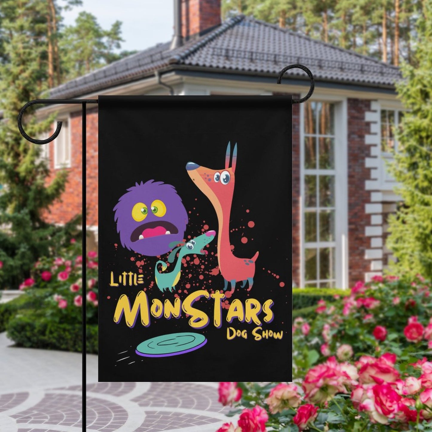 LITTLE MONSTERS Flag in garden (1 Pic on 2 Sides)-12"x18"