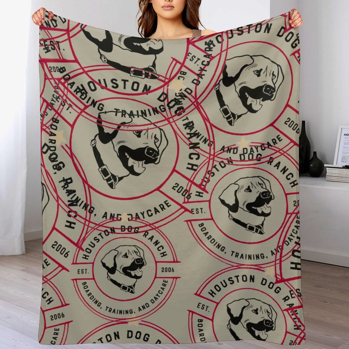 HOUSTON DOG RANCH Flannel Blanket-30"x40" (Dual-sided Printing)