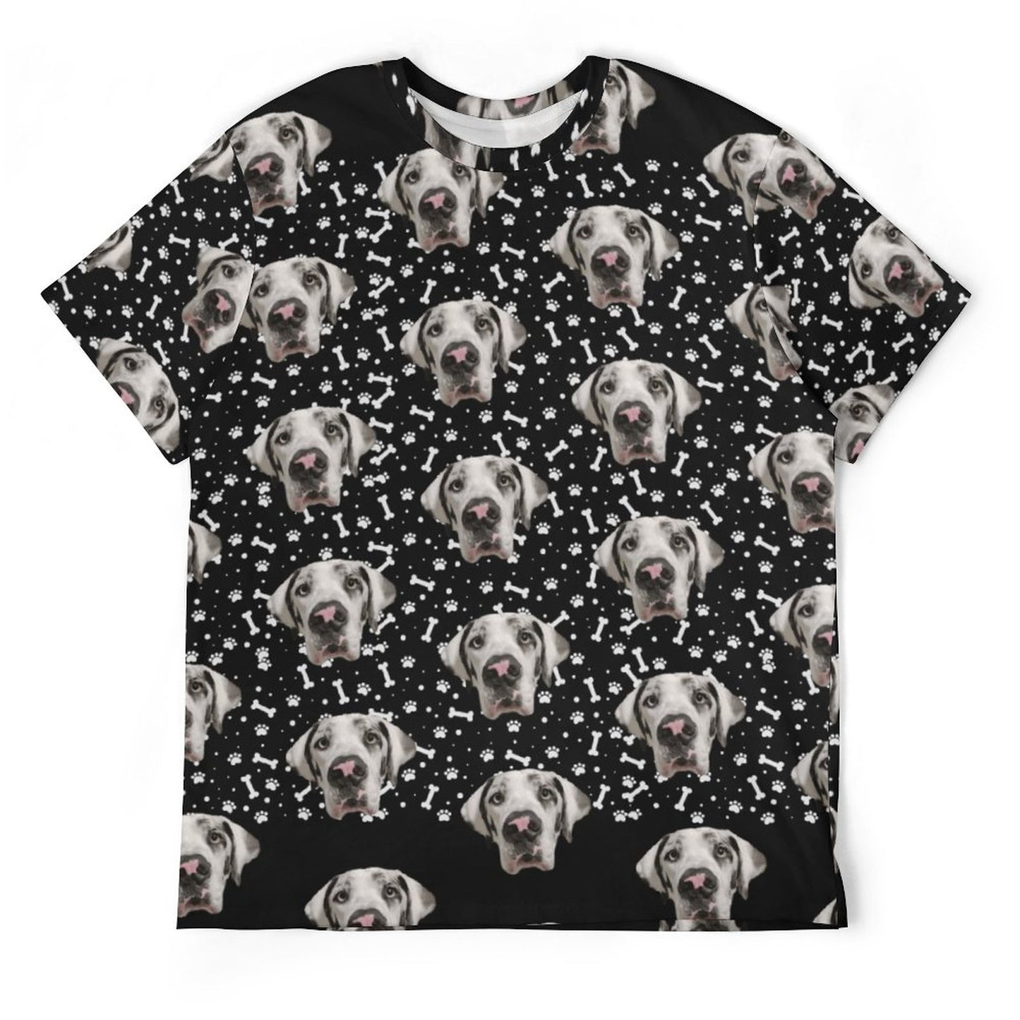 FACE w PAWS-n-BONES  Men's T-Shirt Short Sleeve