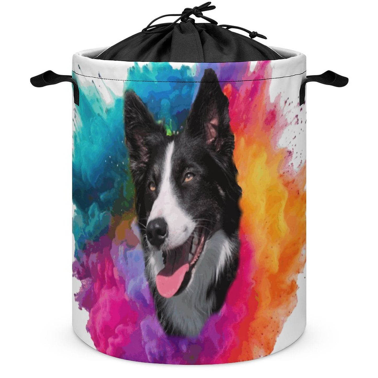 Drawstring collapsible Laundry Basket