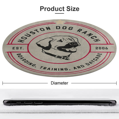 HOUSTON DOG RANCH Round Coral Velvet Warm Floor Mat