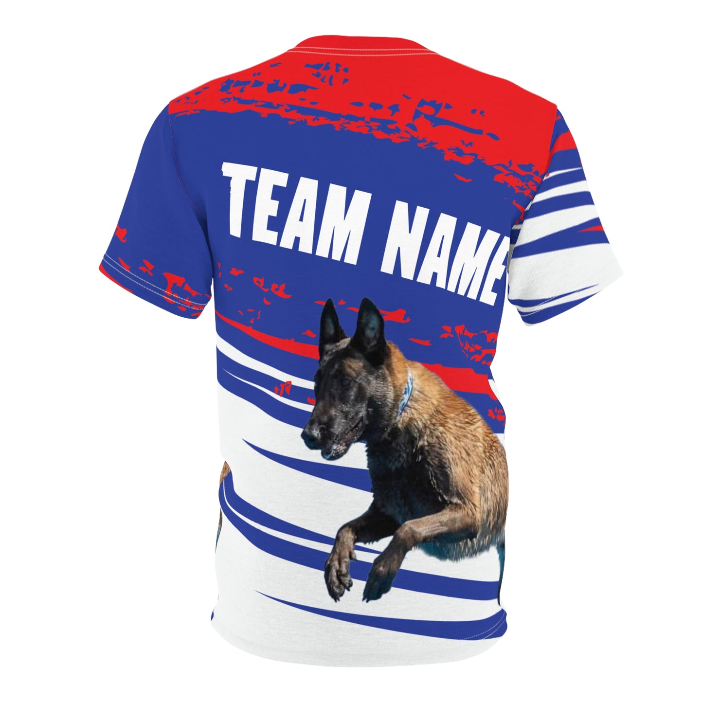RED WHITE BLUE BOLD CUSTOM PHOTO JERSEY