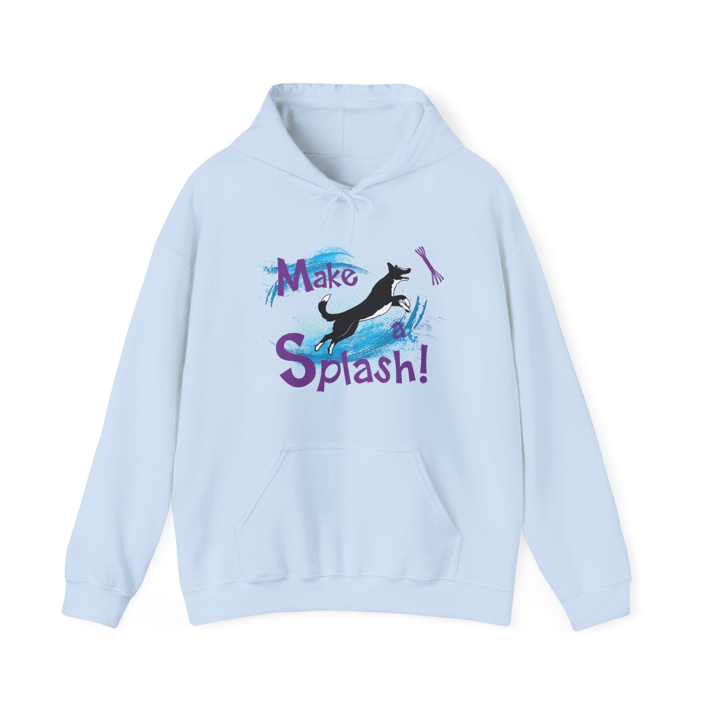 Make a Splash - SMOOTH  BORDER COLLIE - Unisex Heavy Blend™ Hooded Sweatshirt