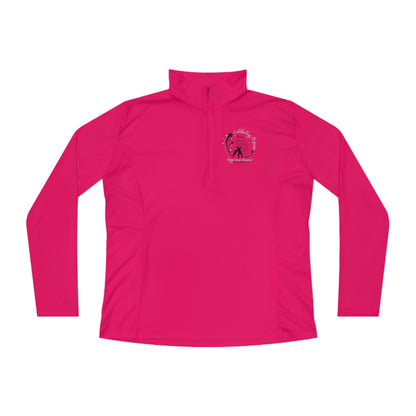 Silver -  Dogs Gone Dancin' Ladies Quarter-Zip Pullover