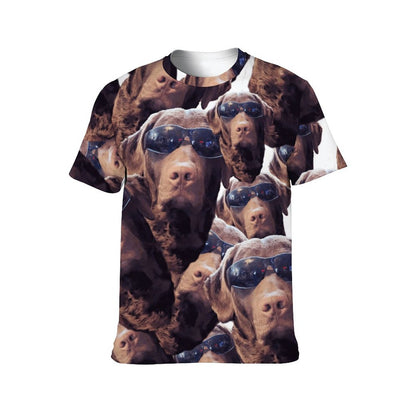 FOXY LADY _ LAB _ COLLAGE FACE DESIGN -Women Short Sleeve Shirt