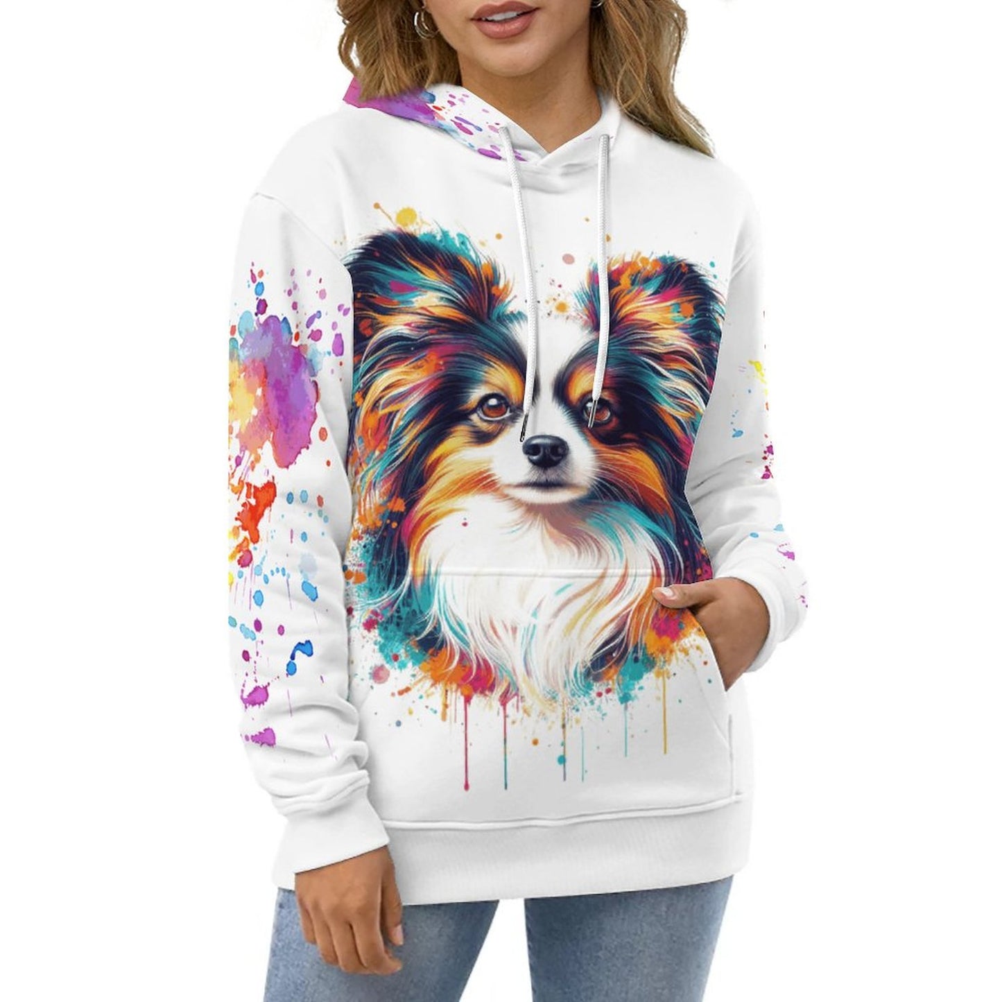 PAPILLON PAINT SPLATTER Hoodie with Double-layer Cap (All-Over Printing)