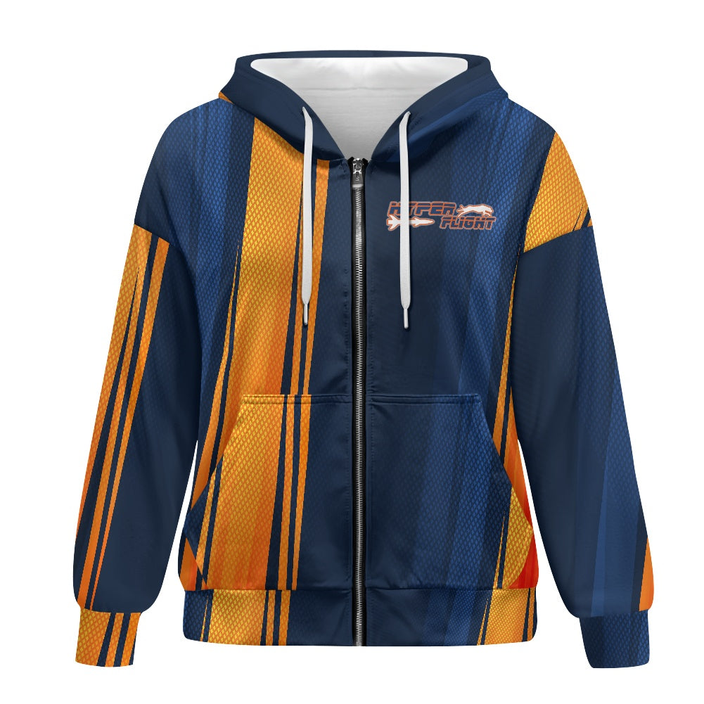 HYPERFLIGHT - Ladies loose zipper sweatshirt