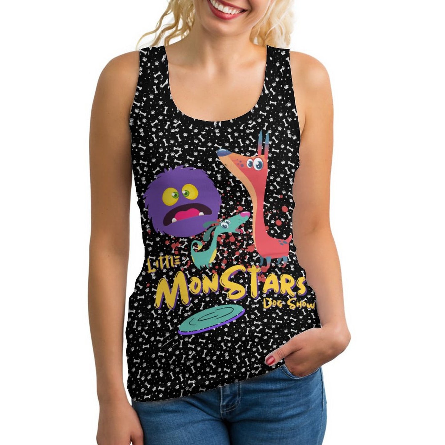 LITTLE MONSTERS Women's Tank Top DS010 (All-Over Printing)