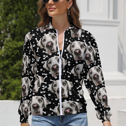 FACE w PAWS-n-BONES Women's Zipper Jacket