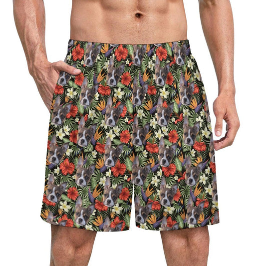 HAWAIIAN STYLE FACE -  Pajama Shorts for Men