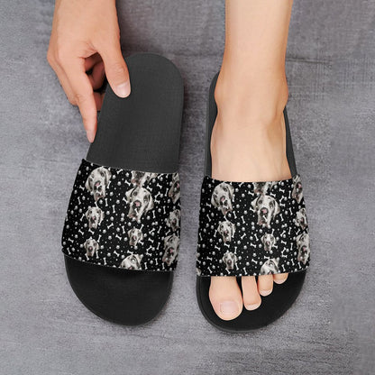 FACE w PAWS-n-BONES SLIP ON SANDLES