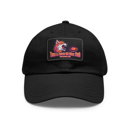 Toss & Fetch - Vancouver, WA Dad Hat with Leather Patch (Rectangle)