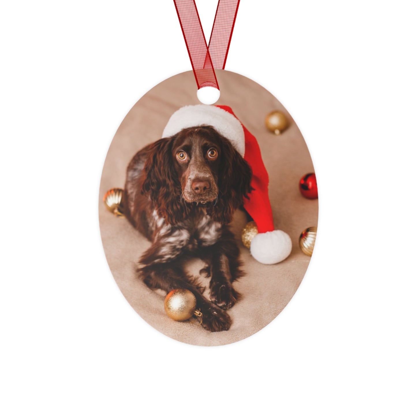 SAMPLE CUSTOM oval/circle Metal Ornaments