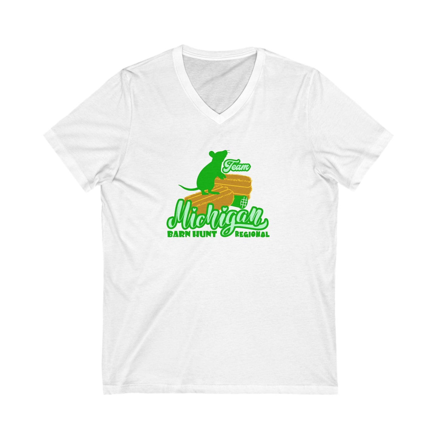 TEAM MICHIGAN BARN HUNT *REGIONAL Unisex Jersey Short Sleeve V-Neck Tee